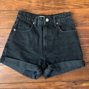 ZARA black denim shorts